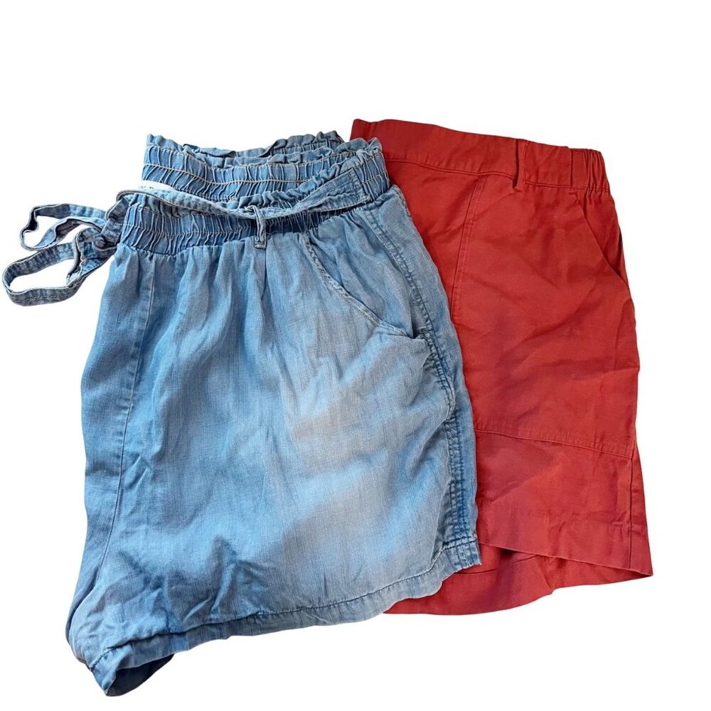 Lot of 2 Know Rose & A New Day Shorts Lot Pull On Chambray Lyocell - Size 2X